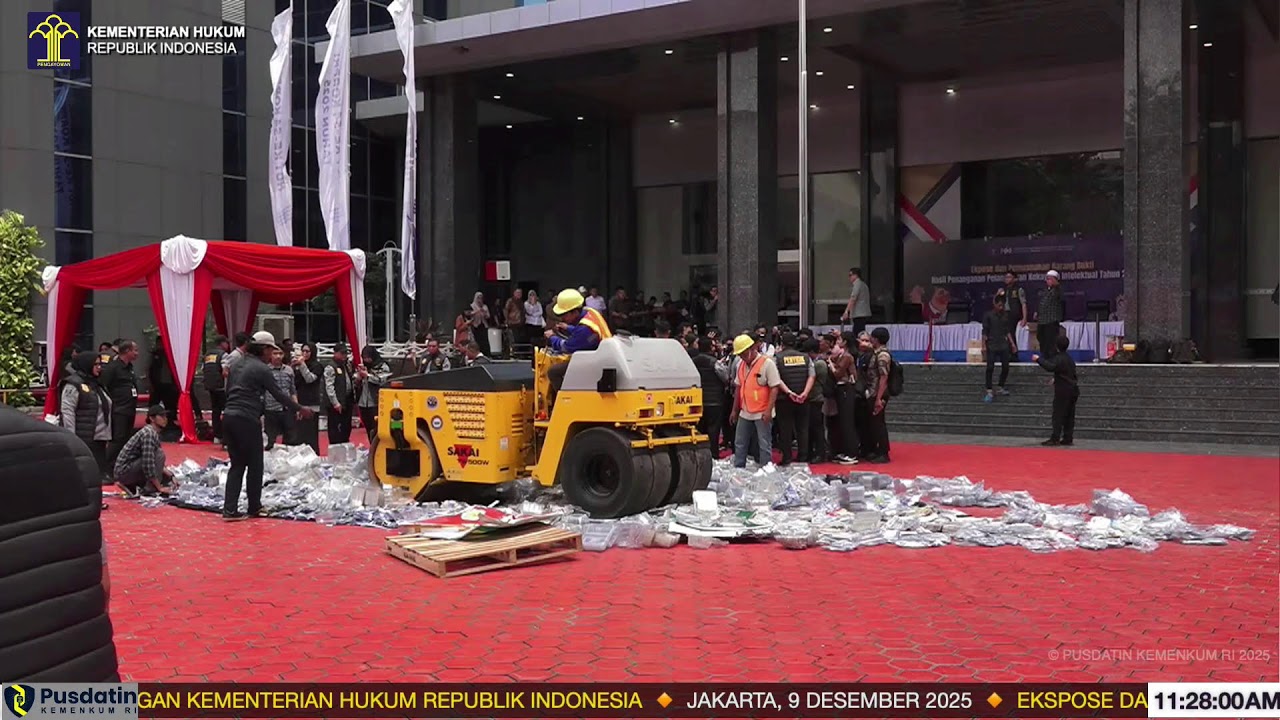 EXPOSE DAN PEMUSNAHAN BARANG BUKTI HASIL PENANGANAN PELANGGARAN KEKAYAAN INTELEKTUAL TAHUN 2025