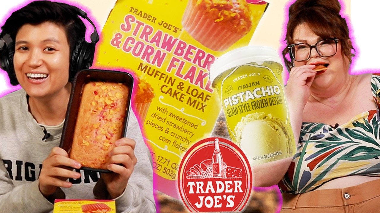 Kristin & Jen Try Every NEW TRADER JOE'S FOOD For June Part 2 | Kitchen & Jorn