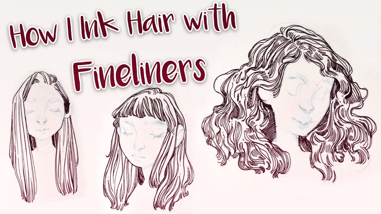 HOW I INK HAIR WITH FINELINERS