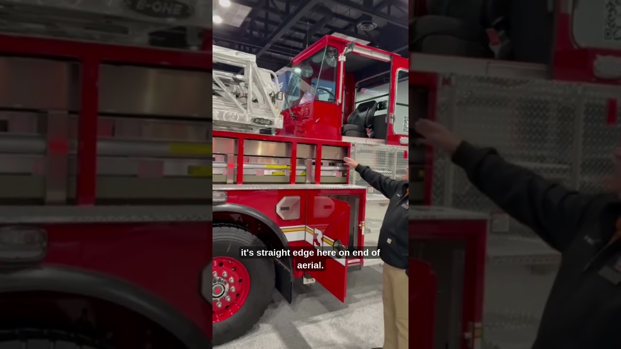 🔥 Jersey City's NEW E-ONE Tiller at #FDIC2025 &ndash; Compact Aerial Innovation