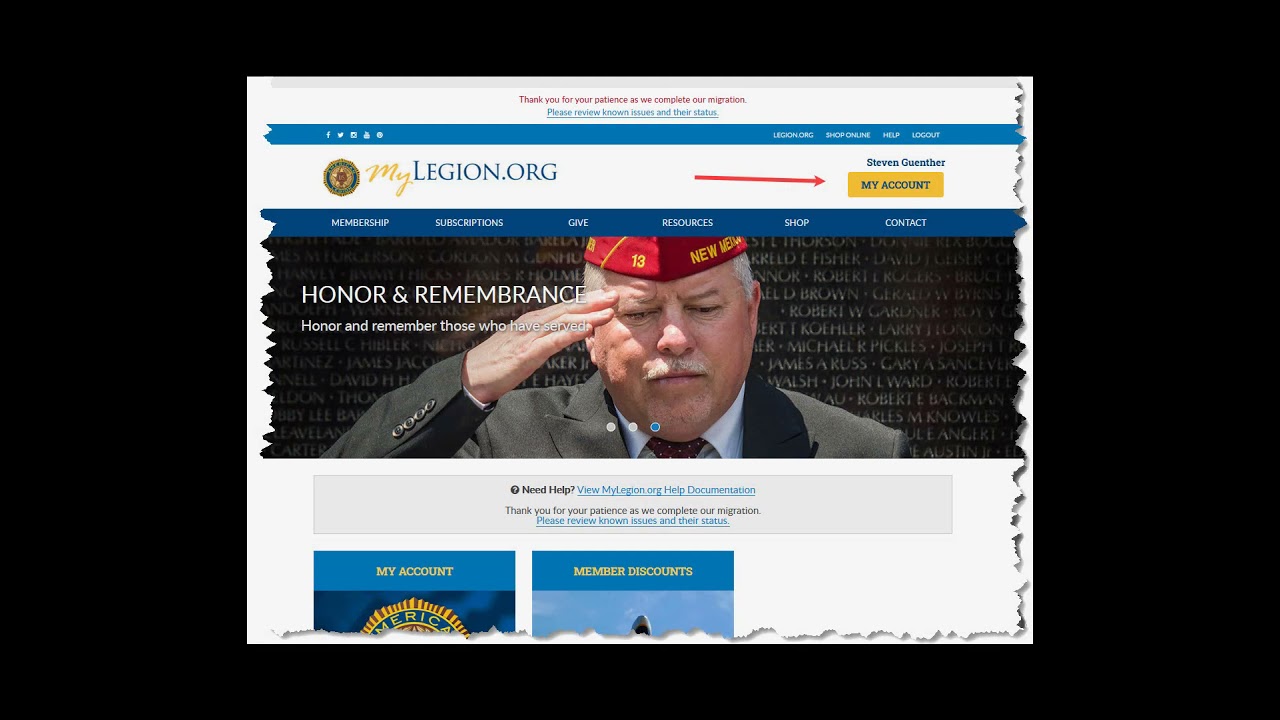 Pay Legion Membership Fee