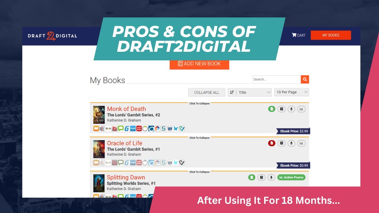 Pros and Cons of Publishing Books With Draft2Digital (After 18 Months)