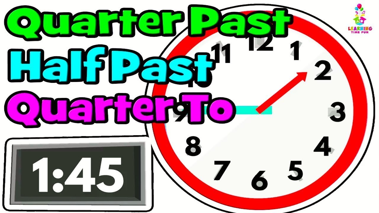 TELLING the TIME for KIDS! (Quarter Past, Half Past, Quarter To) | Learning Time for Children
