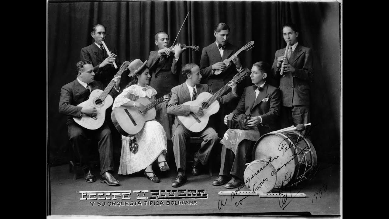 Felipe V. Rivera y su Orquesta típica Boliviana - La Jardinera -78rpm Ajayus de Antaño