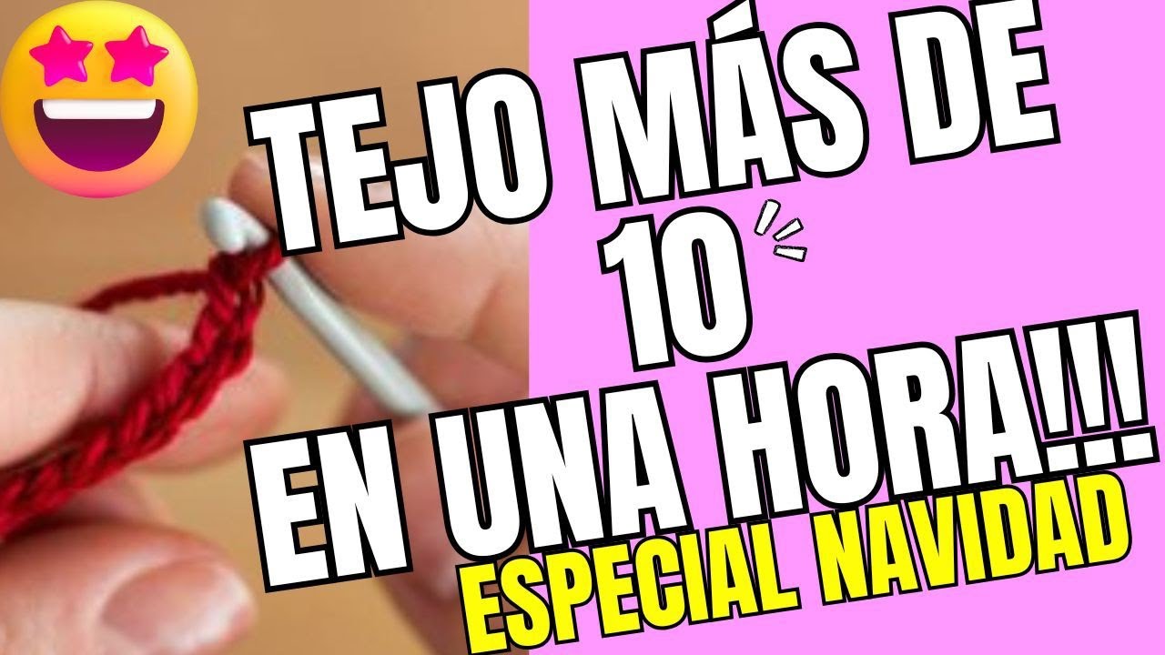 ADORNO NAVIDE&Ntilde;O EN UN MINUTO!!! IDEAL PARA TEJER EN CANTIDAD!!!🎅🎄❤️