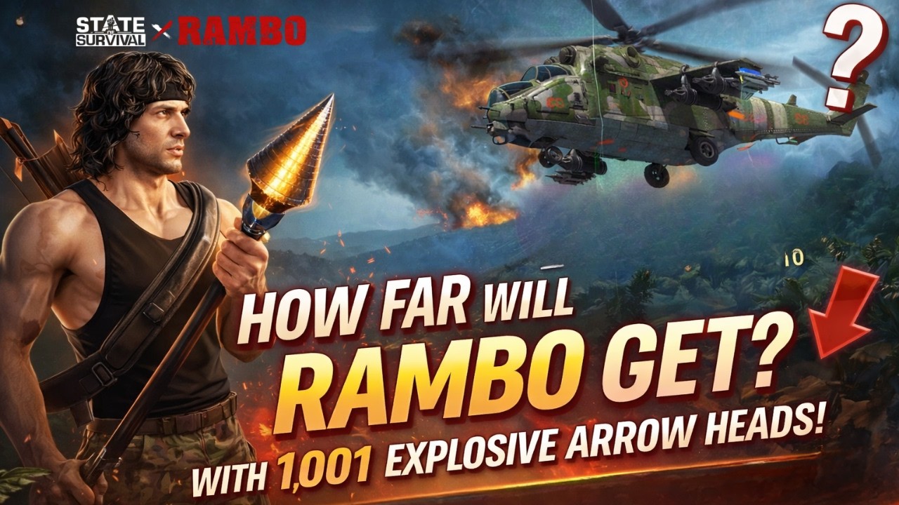 1001 Explosive Arrow Heads 🔥 How Far Can John Rambo Go? | State of Survival