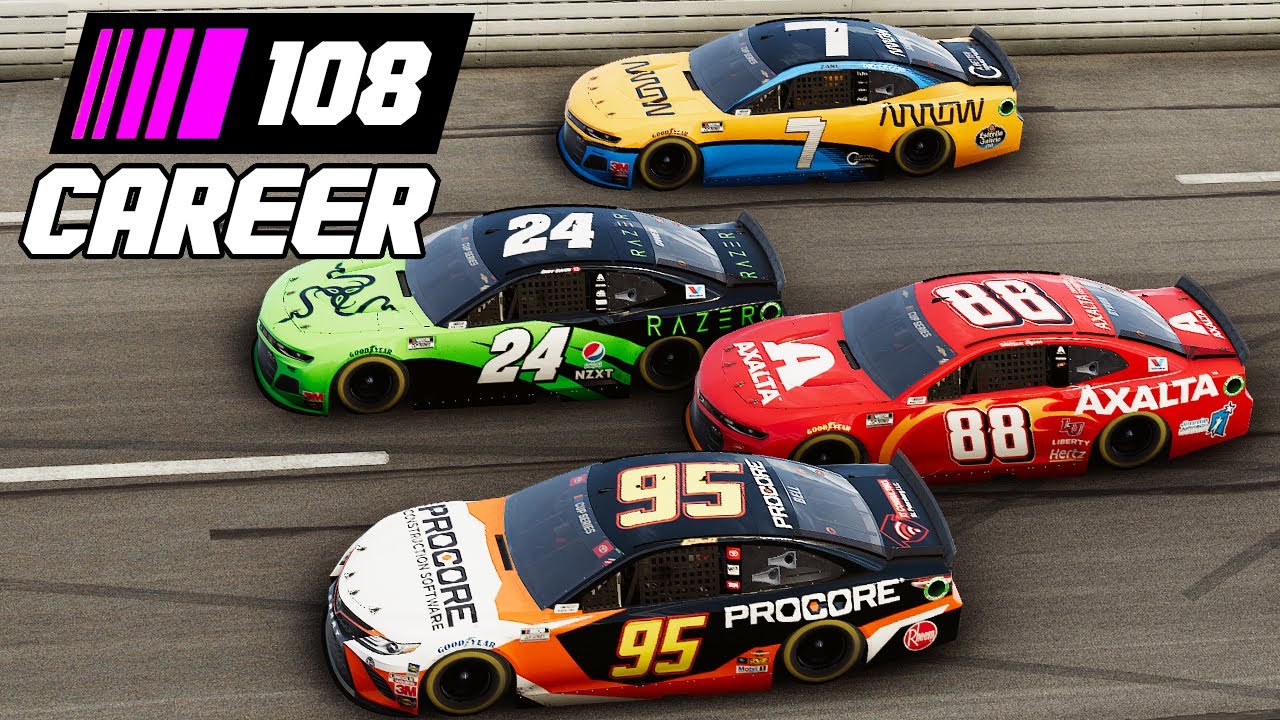 INSANE FINISH IN TALLADEGA! - NASCAR Heat 5 Career Mode #108