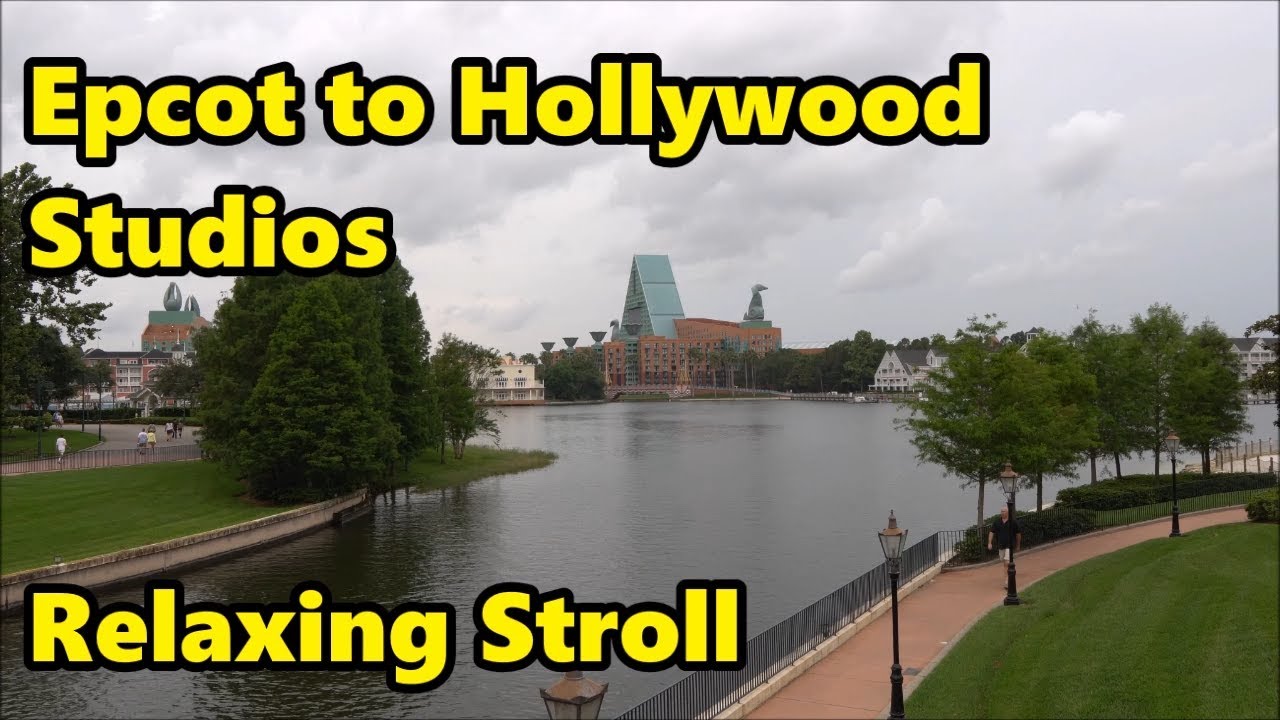 Epcot to Hollywood Studios - Relaxing Stroll in 4K (Part 1)