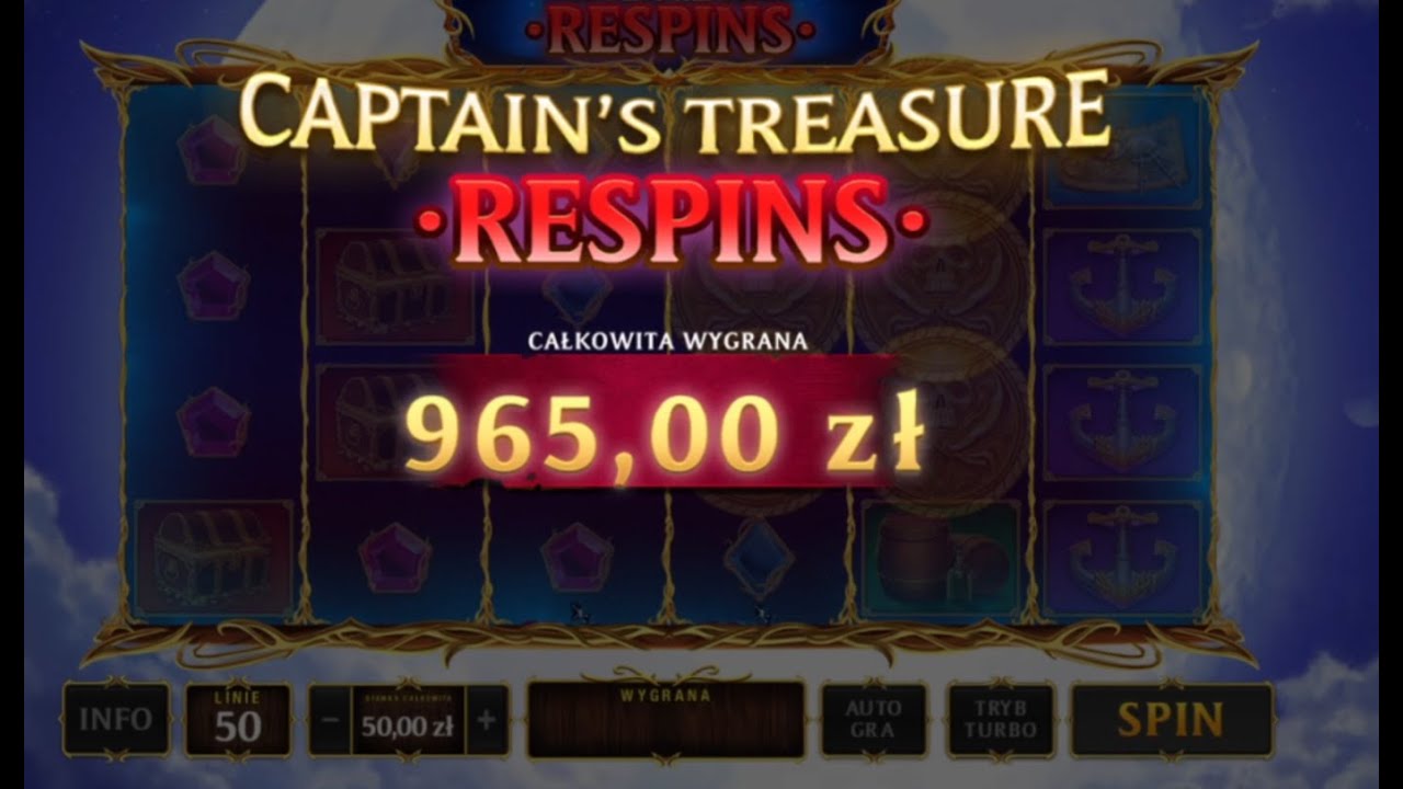 CAPTAIN'S TREASURE | KASYNO | RESPINS | Duża Wygrana | Total Casino