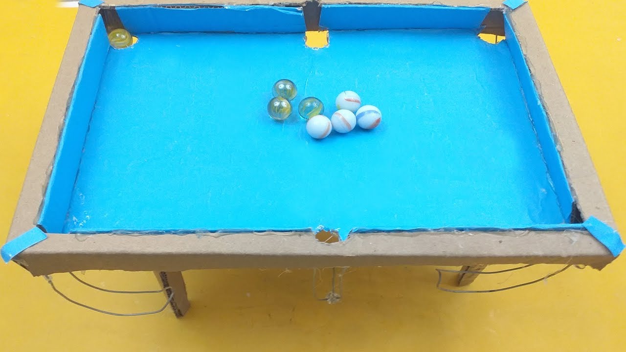 Amazing Cardboard own Pool table/How to Make Pool Snooker table Game from Cardboard