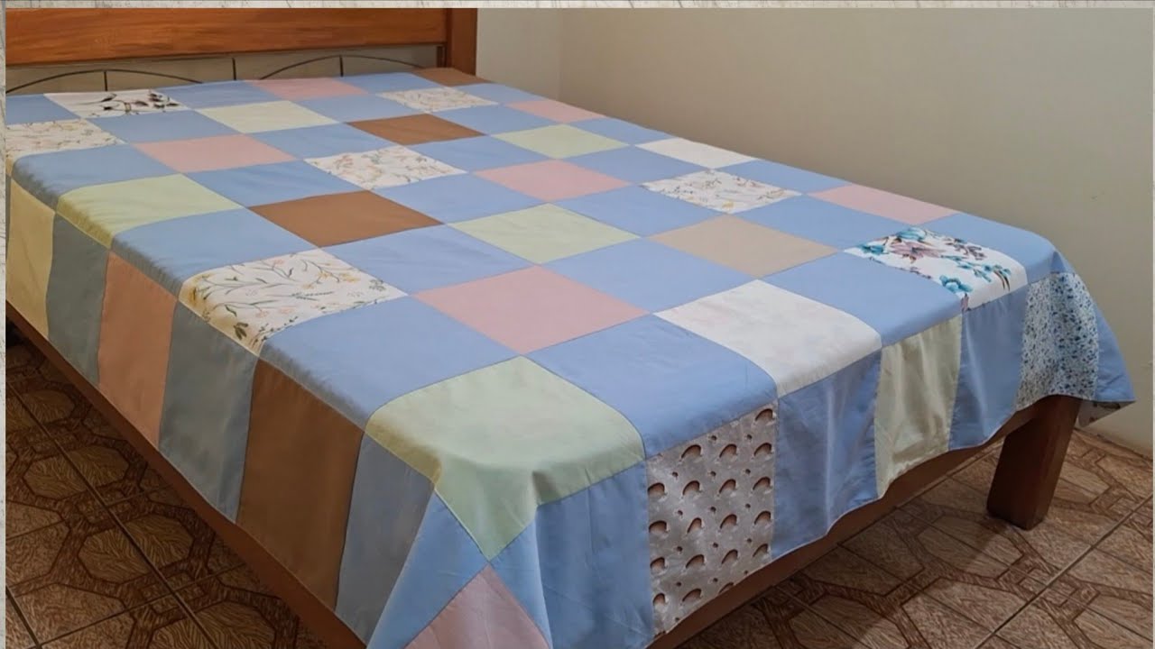 Colcha de Retalhos Dupla Face Fácil Aprenda Aqui #parainiciantes
