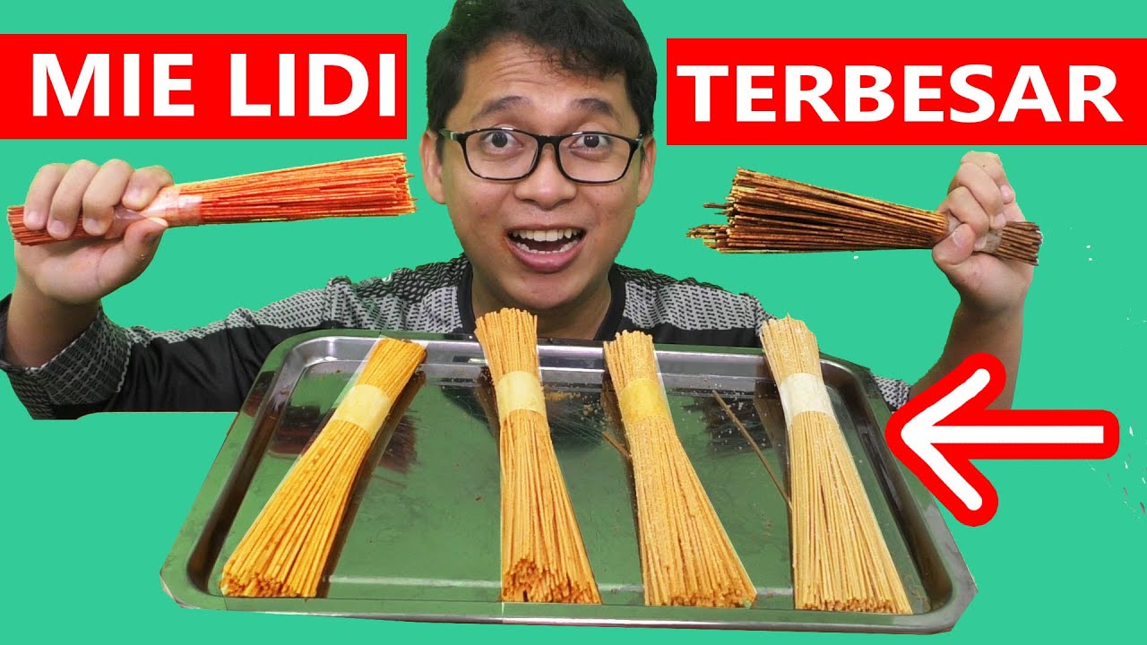 MUKBANG ASMR 6 MIE LIDI TERBESAR ENAK KRIUK KRIUK