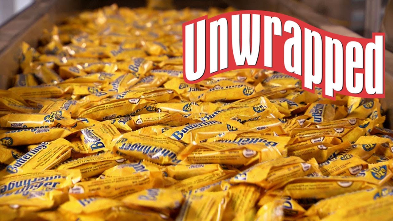 The Secret to Making Butterfingers (from Unwrapped) | Unwrapped | Food Network