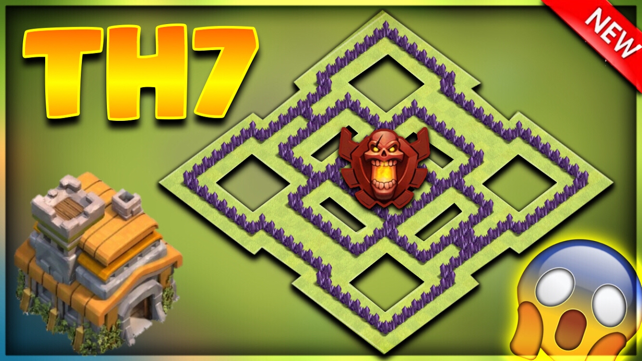 INSANE NEW TOWN HALL 7 (TH7) TROPHY/DEFENSIVE BASE DESIGN 2017-Clash Of Clans