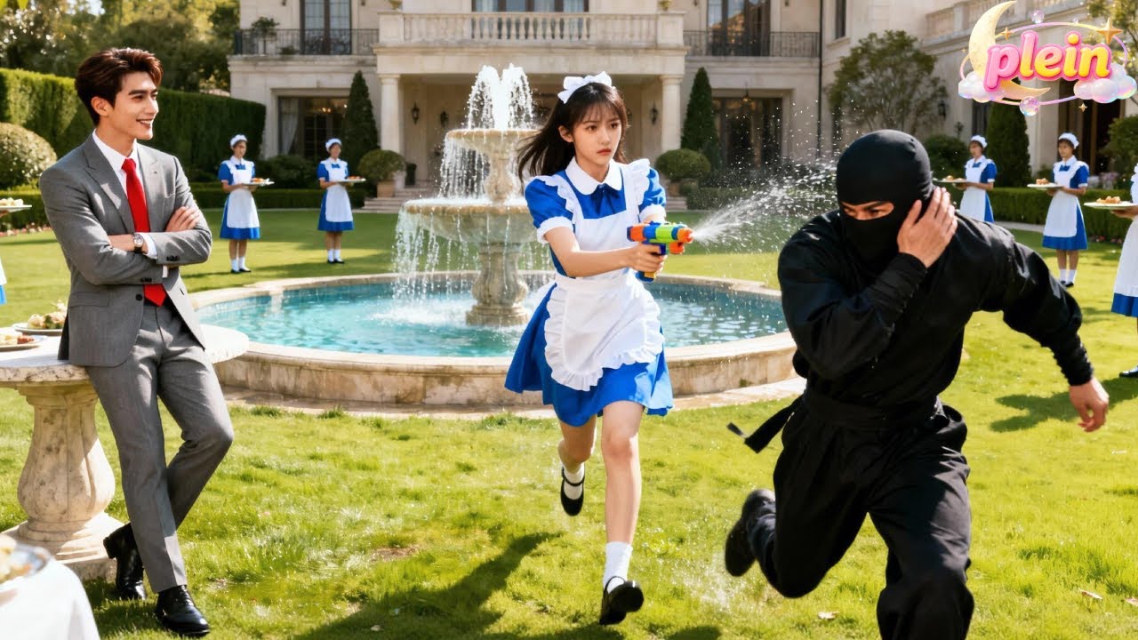Le PDG 20 ans sans sourire,jusqu’à voir 1 servante chasser 1 voleur au pistolet à eau!L’amour naît!