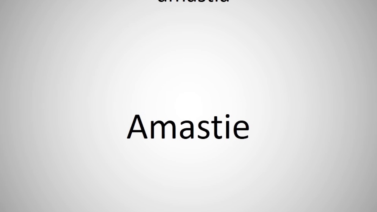 How to say amastia in German?