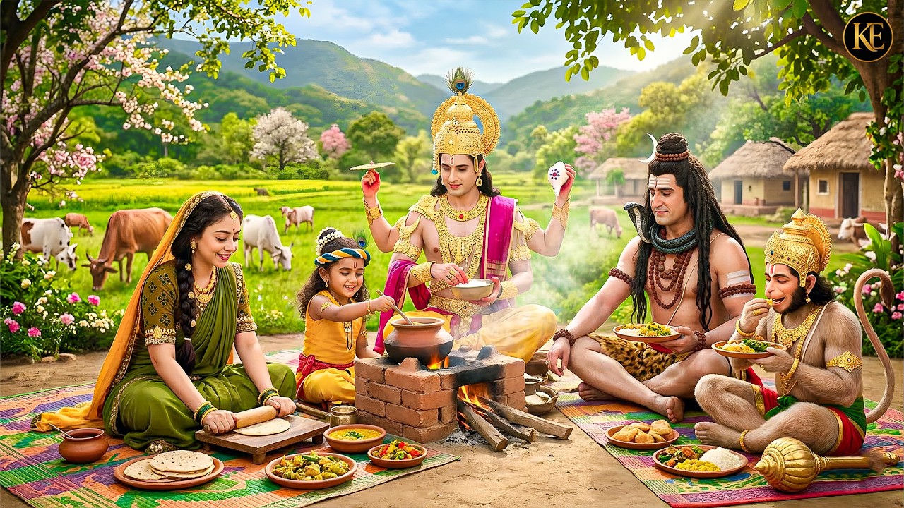 बाल कान्हा और माईया ने देवताओं को भव्य भोजन कराया। || यशोमती मईया के नंदलाला || Krishan leela