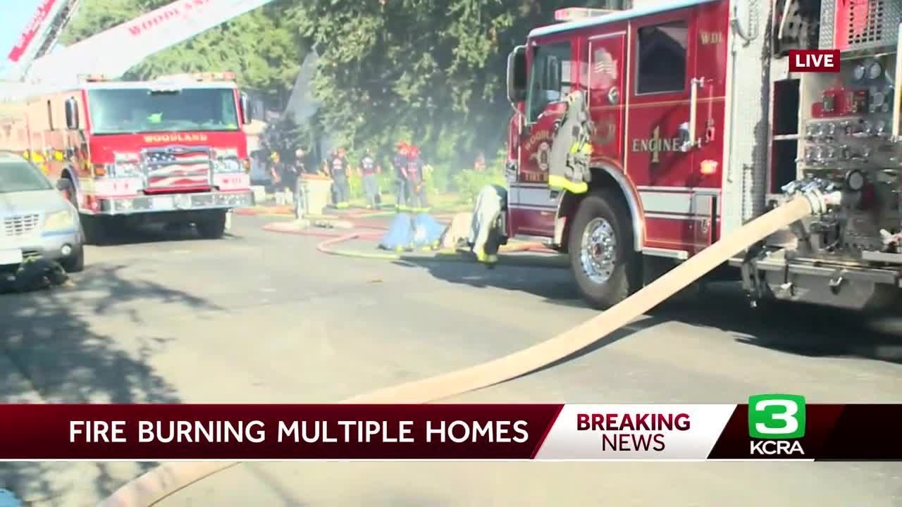 Crews respond to house fire in Woodland
