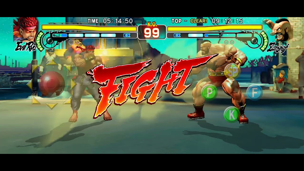SF4, Street Fighter IV CE gameplay on mobile(Evil Ryu ; difficulty : grueling ; Ext. STG : Akuma)P.7