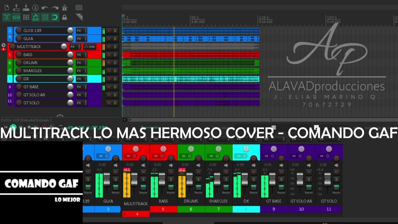 MULTITRACK LO MAS HERMOSO COVER - COMANDO GAF