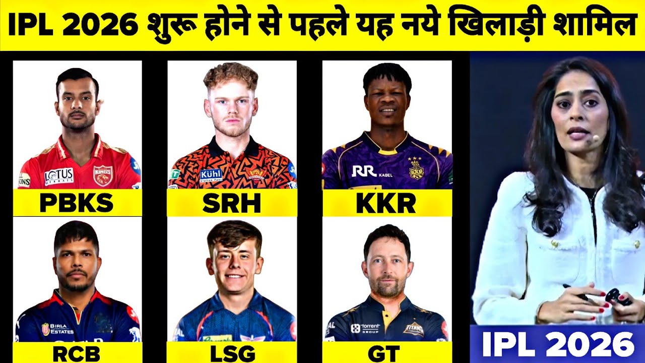 IPL 2026 शुरू होने से पहले यह नये खिलाड़ी शामिल | IPL 2026 New Players Join In Teams | New Players 