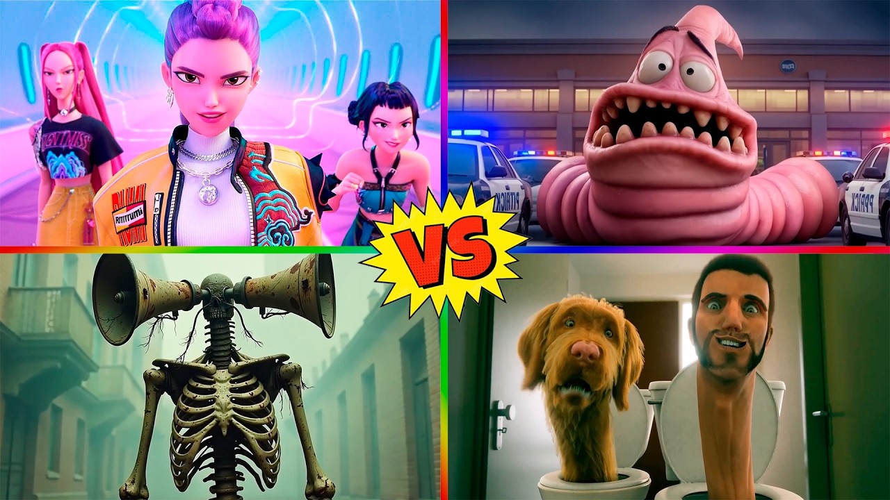 Siren Head 🆚 PATRICK.EXE 🆚 Kpop demon hunter 🆚 Skibidi Toilet 🎵Who is win Tiles Hop EDM Rush