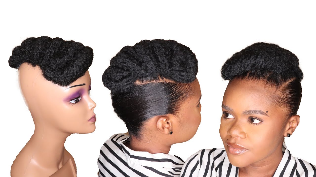 DIY Natural Tuck And Roll Wig Tutorial- Natural Hairstyle