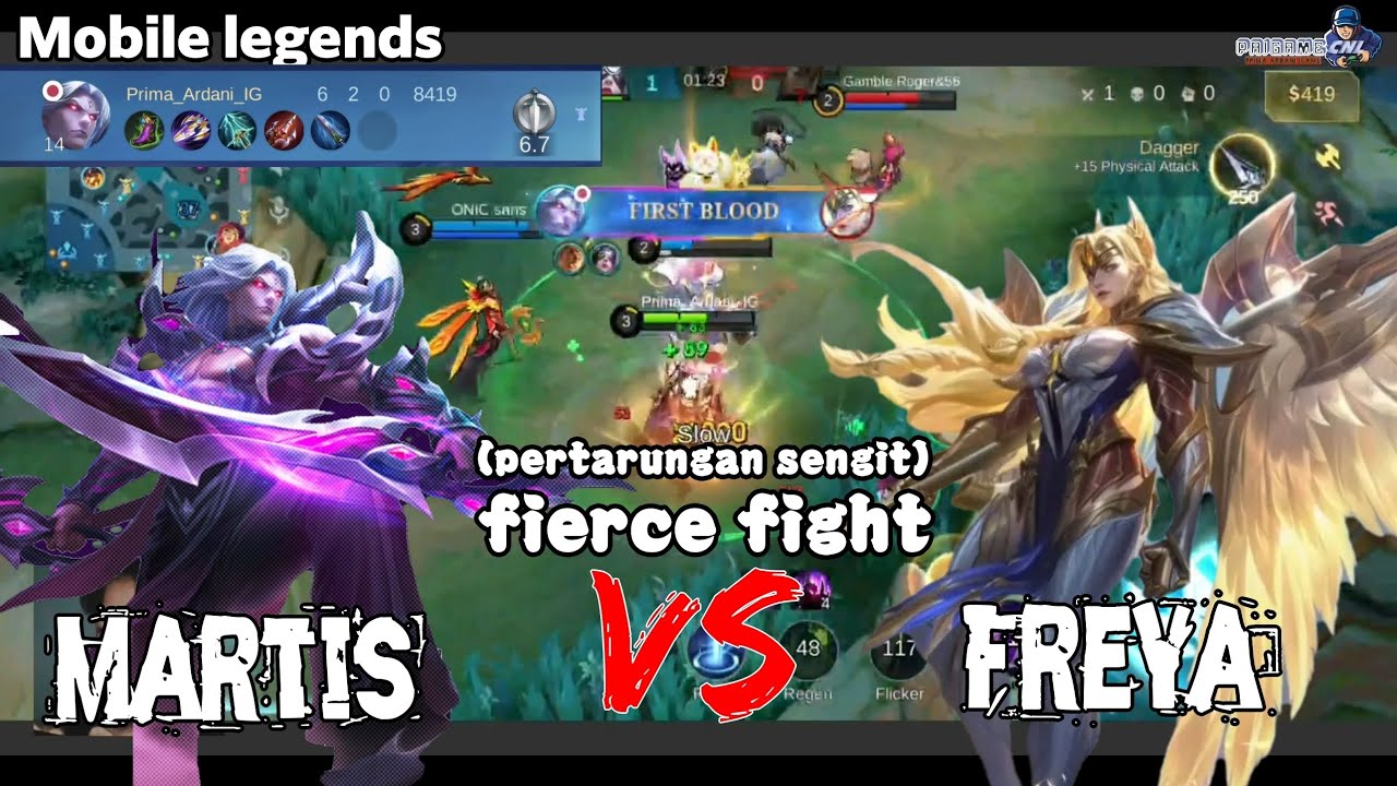 MLBB fierce fight MARTIS VS FREYA | Mobile legends bang bang