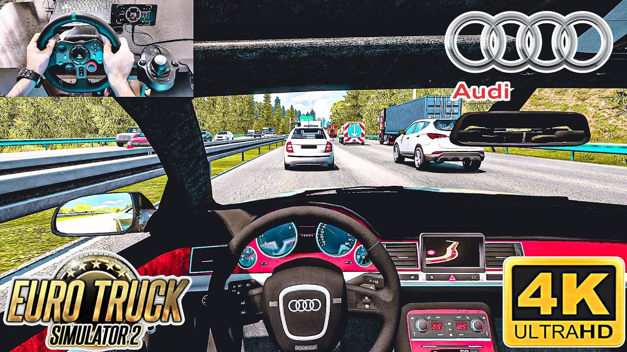 Euro Truck Simulator 2 - 600HP Audi A8 - Logitech G29 Gameplay (ETS2 Gameplay)