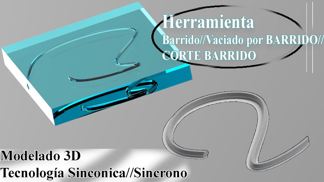 Bases Herramienta//Operaci&oacute;n de BARRIDO I Vaciado por Barrido I Solido 3d I Modelado 3D I Tips #1