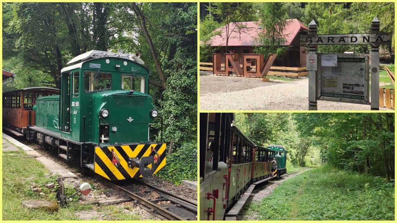 Utazás a lillafüredi kisvasúttal a felújított Garadna végállomásra (D02-501 + 4 Nagy MÁV kocsi)