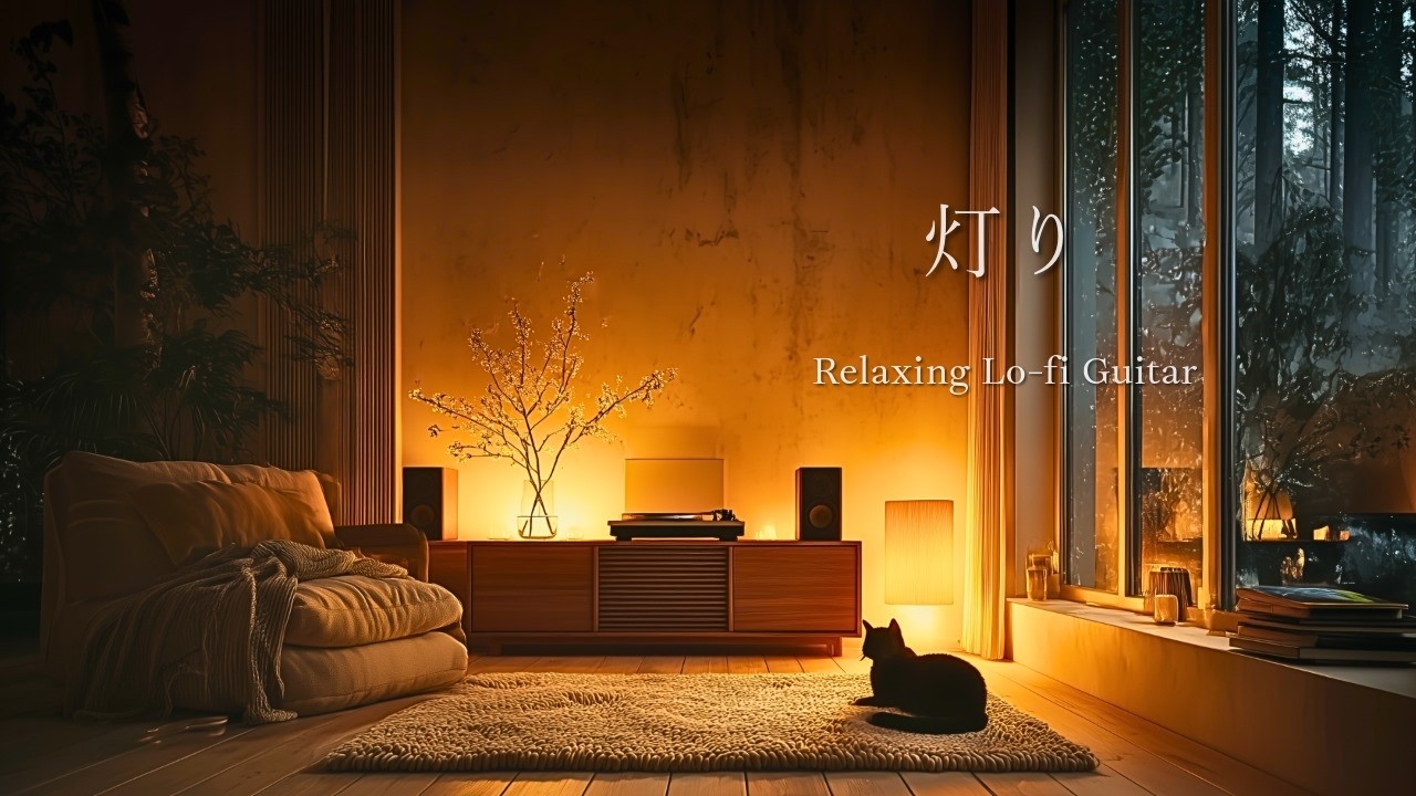 Cozy Night | By the Warm Light 🌙 Relaxing Lo-fi Guitar to Wind Down 🎸 [90 m]