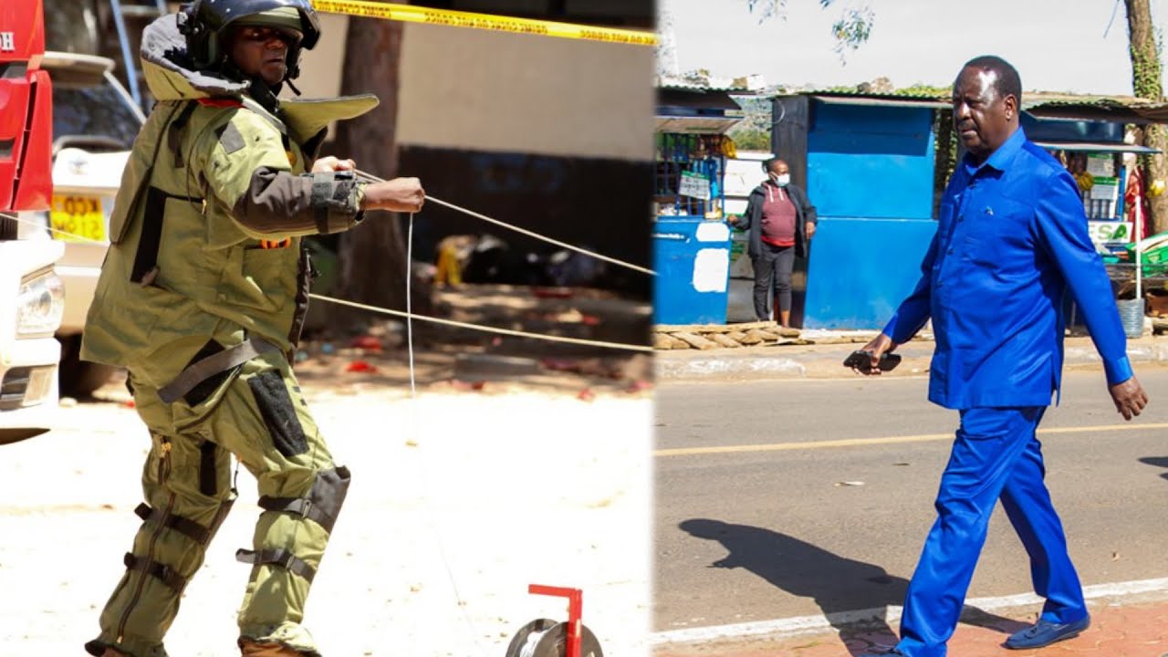 SEE WHAT HAPPENED TO THIS POLICE OFFICER AFTER HE TRIED TO ARREST RAILA ODINGA IN NAIROBI CBD TODAY!