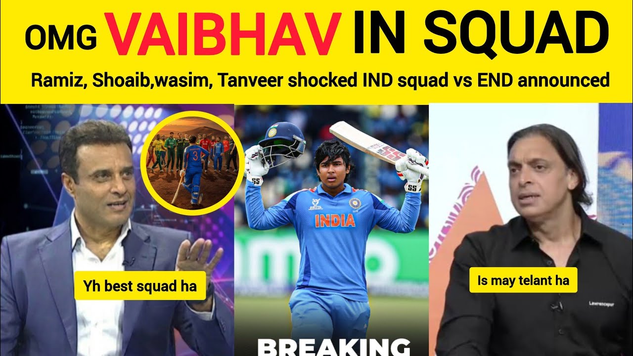 Pak Media shocked VAIBHAV SOORYAVANSHI Selact in IND T20 TEAM vs ENG | Shreyas Iyer Captain #cricket