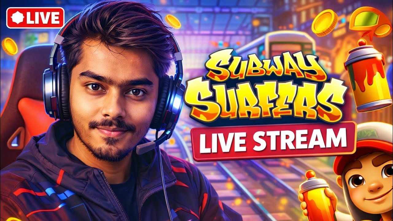 Subway Surfers Sorry subha nhi khel paya 💓😍 #livestream #viral #trending #shortsfeed #livefeed #bts