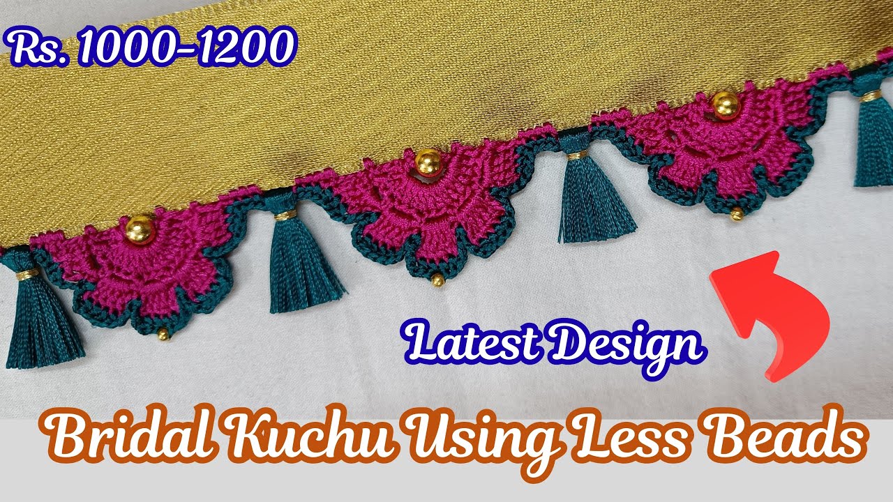 Bridal Kuchu Design in 2 Steps with Less Beads | Threadwork Kuchu Design | New Kuchu Design | Tassel