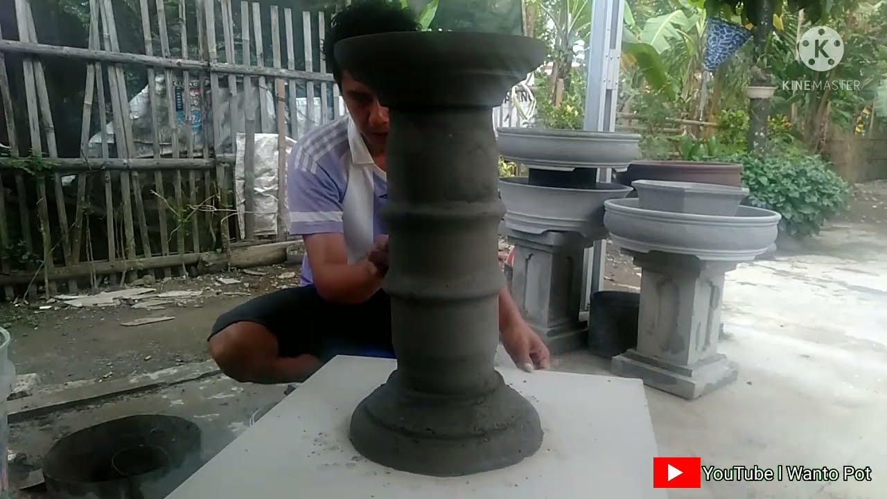 Membuat pilar pot menggunakan paralon