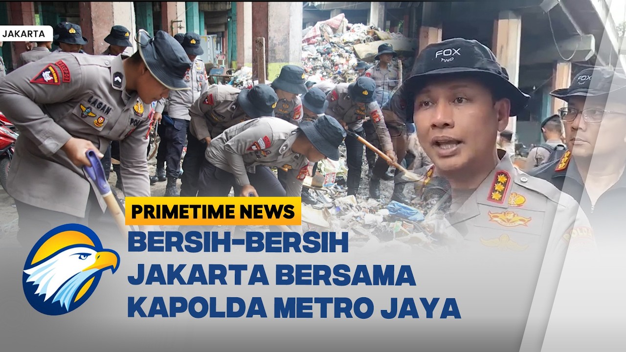Polda Metro Jaya Komitmen Lingkungan Asri, Bersih-Bersih Jakarta diikuti 650 Personel!