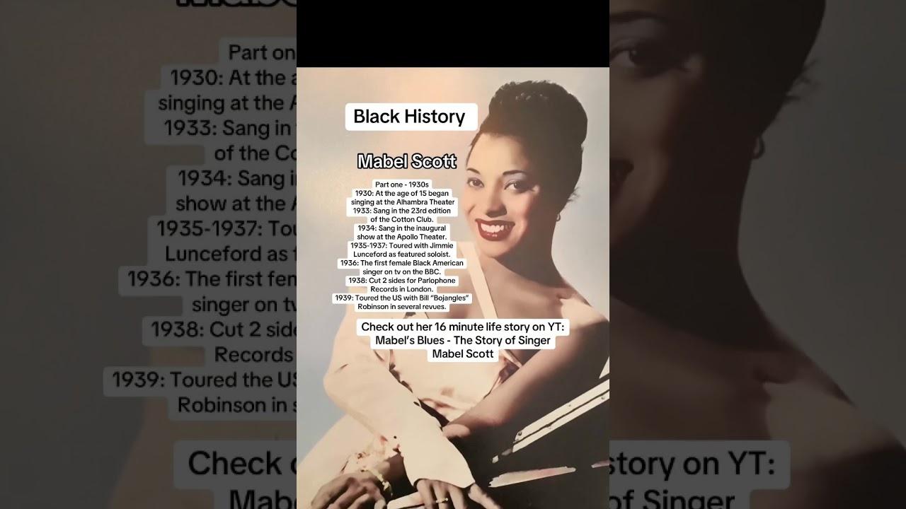 Mabel Scott Black History Part 1 1930s #MabelScott #Blues #BluesSinger #Jazz #1930s #Musichistory