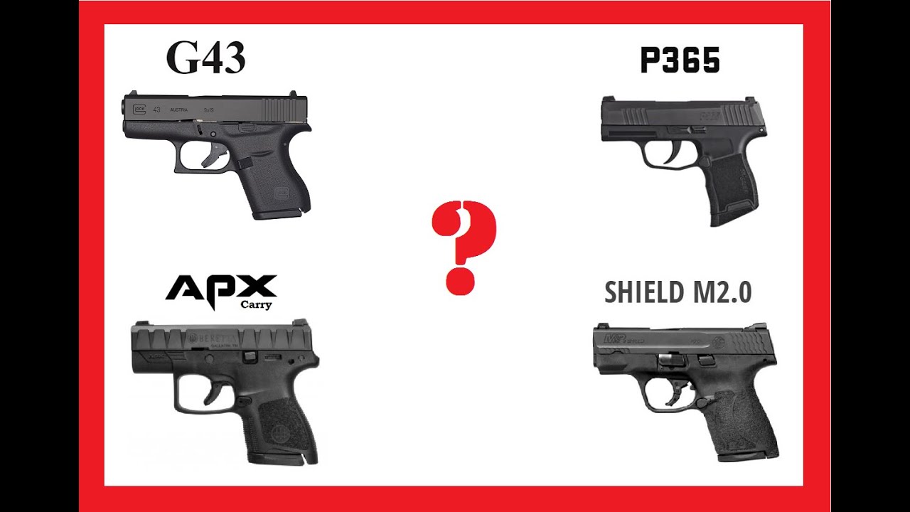 Sig P365, Glock 43, M&P Shield 2.0 & Beretta APX Carry - The CCW Quest Begins!