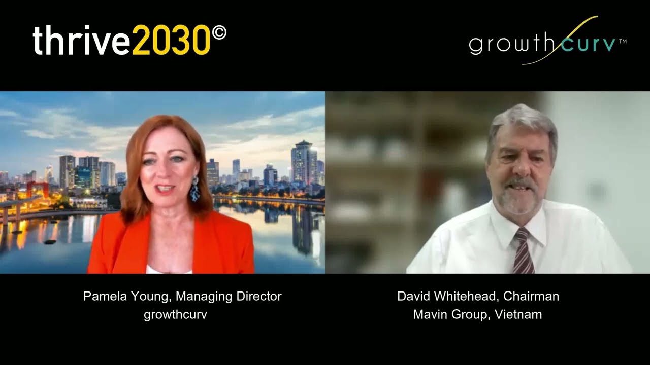 Pamela Young of growthcurv talks with David Whitehead of Mavin Group