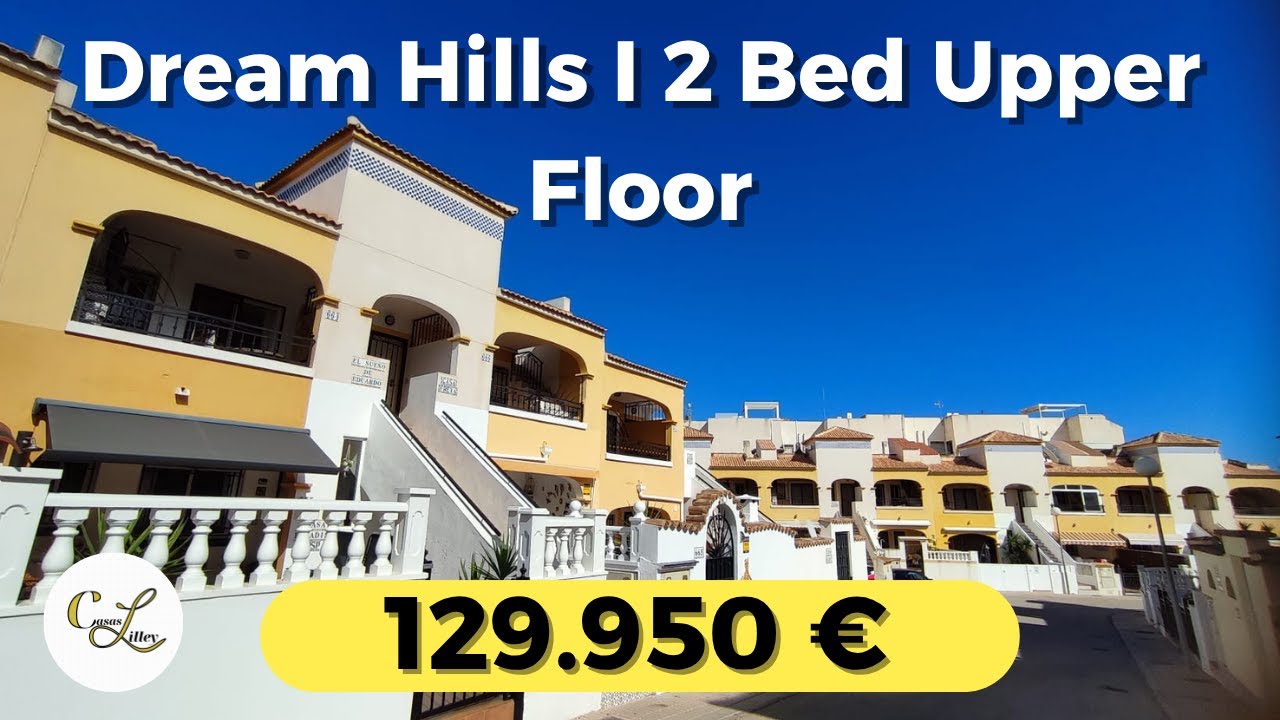 €129,950 Apartment in Dream Hills 1 | South-Facing 2-Bed Upper Floor with Roof Garden & Pool