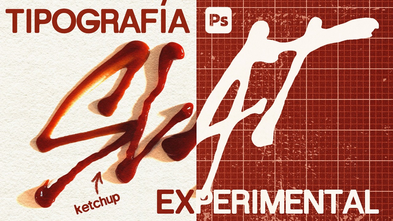 CÓMO CREAR LETRAS CON KETCHUP: Guía completa de digitalización en Photoshop (2026) @Dzn Gio