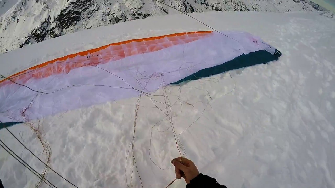 Zinal winter paragliding 2016-17