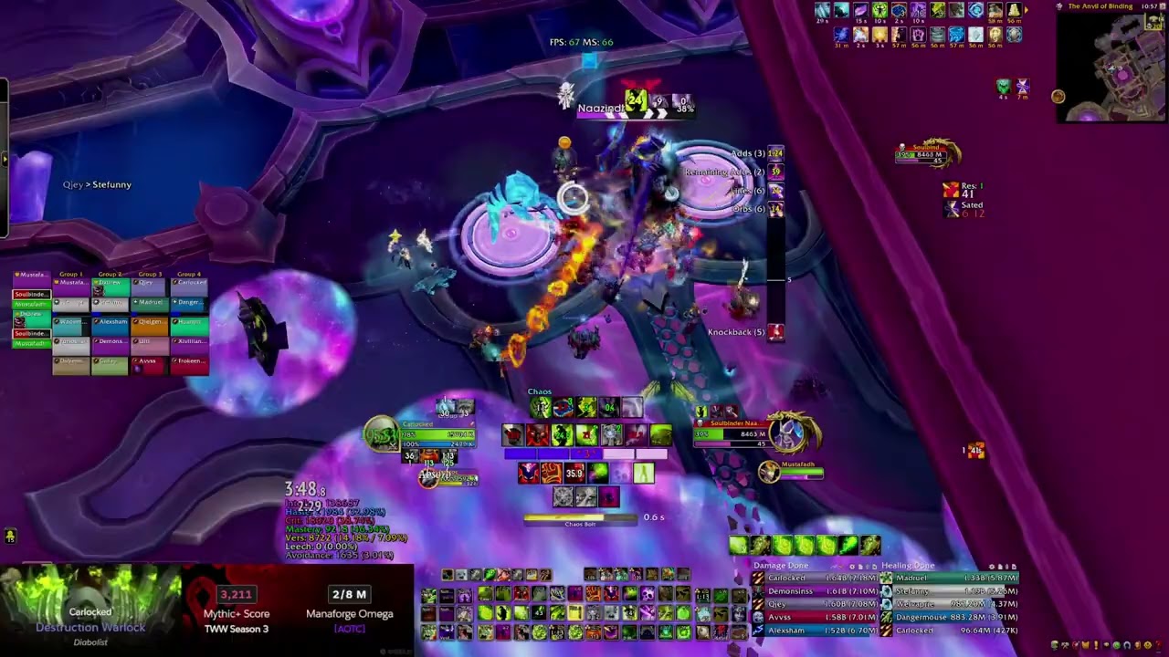 Soulbinder Naazindhri Mythic | Destruction Warlock PoV