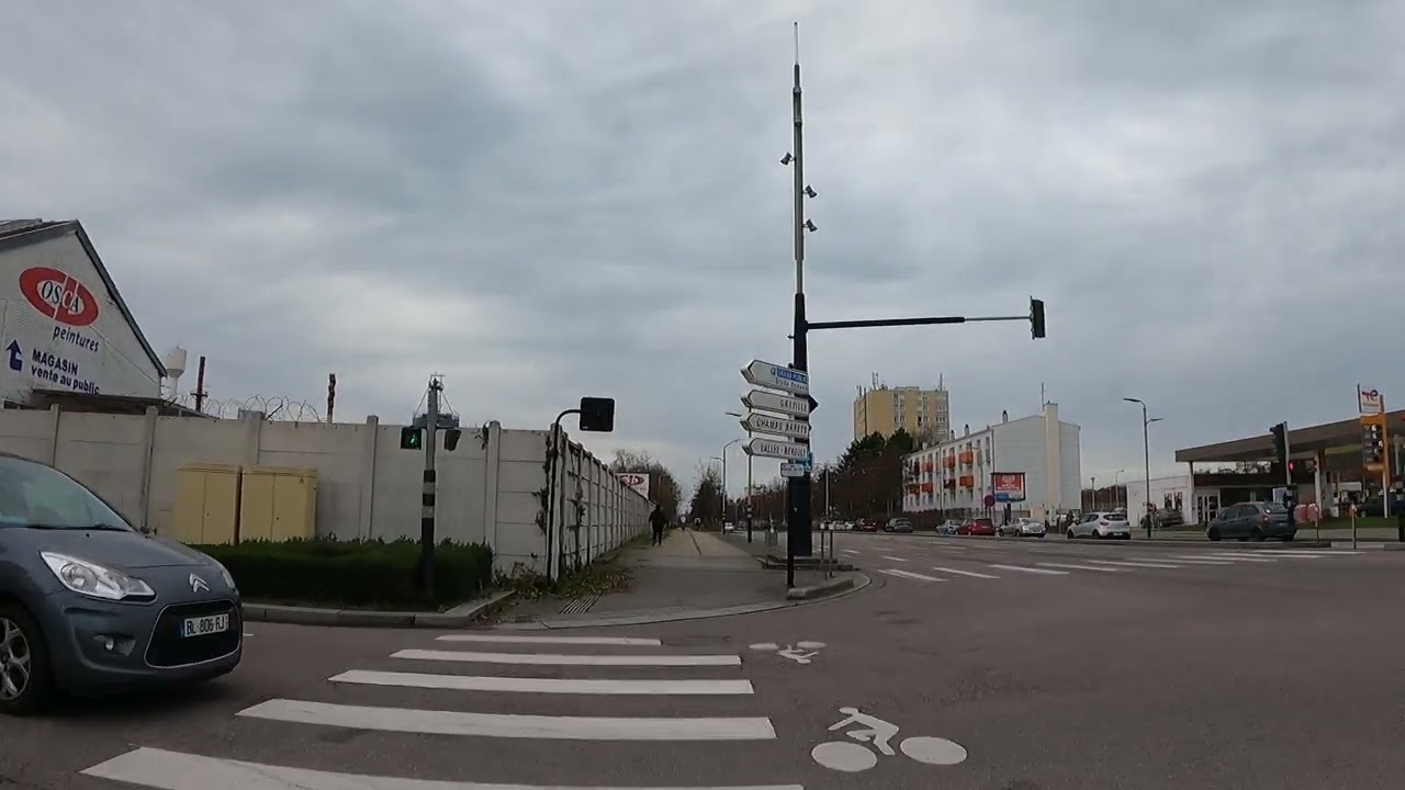 Piste cyclable du Havre départ stade Oceane direction plage le 1 janvier 2022