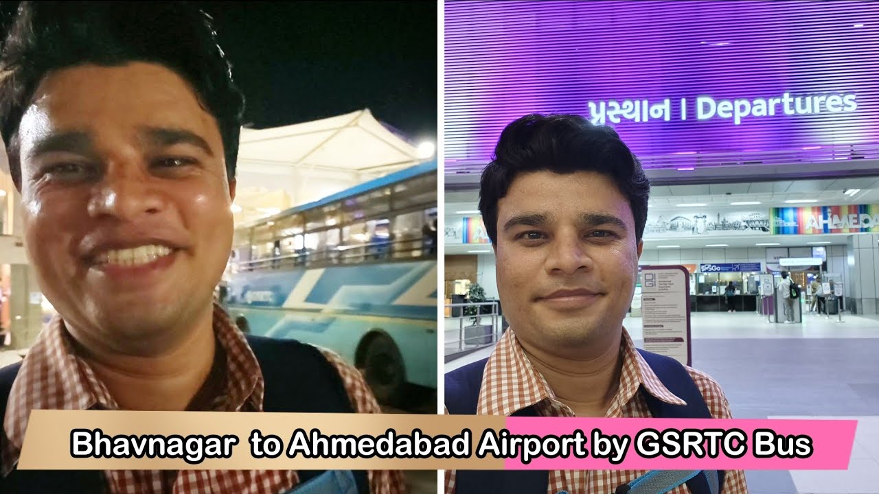 Bhavnagar to Ahmedabad Airport Direct GSRTC Bus Vlog by Hardikkumar-HRK
