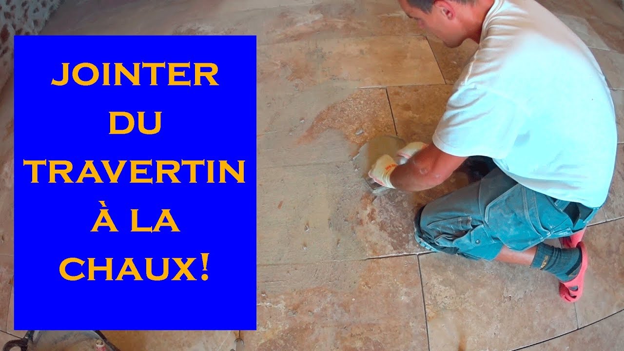 29. RENOVATION! Joints de dallage travertin à la chaux