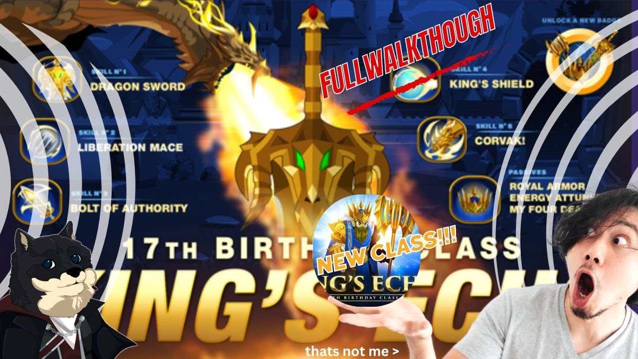 AQW King Echo class full walkthrough for recent event only and trying out the class