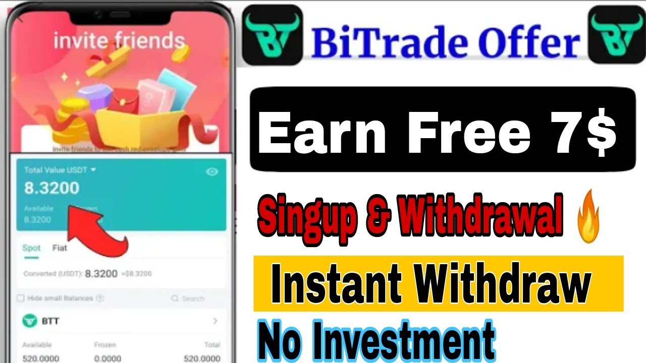 Bytrade Biggest Loot 🔥|| Signup $7😱 Signup and Withdrawal || Bytrade Withdrawal || New Crypto Loot🔥